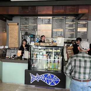 customers at the counter