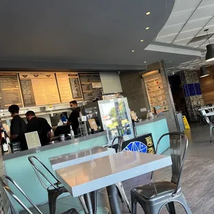 the interior of a restaurant