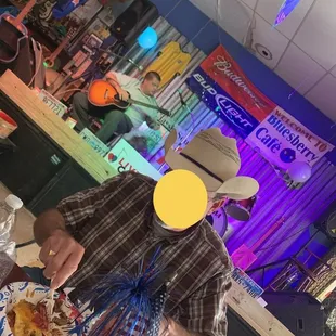 Heck of an omlet with blues for breakfast!