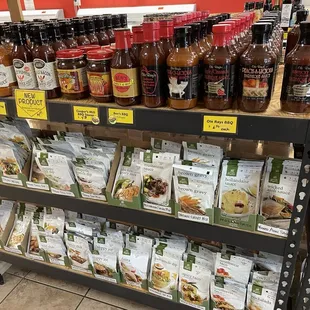 a variety of meat products