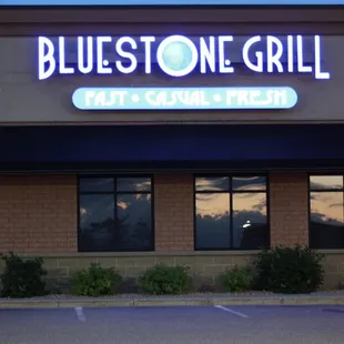 the front of the restaurant