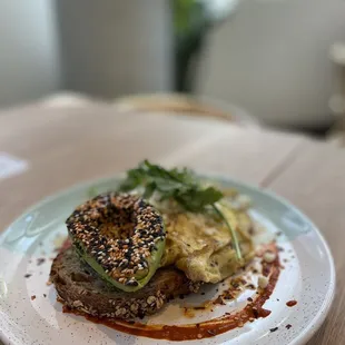 Soft Chili Scramble w/ Avocado