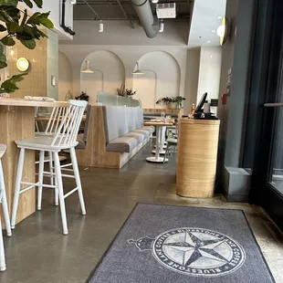a view of the dining area