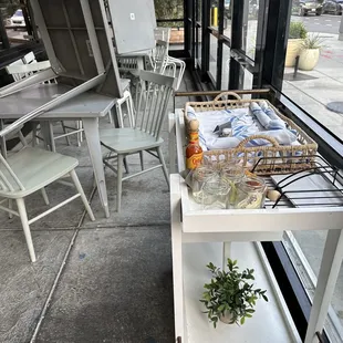 tables and chairs