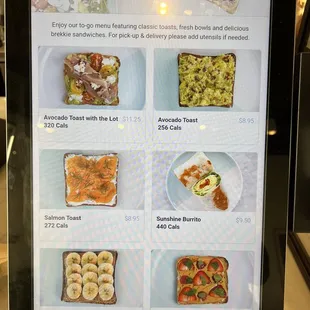 breakfast menu