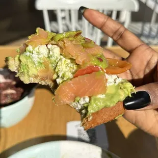 Avocado toast with smoked salmon