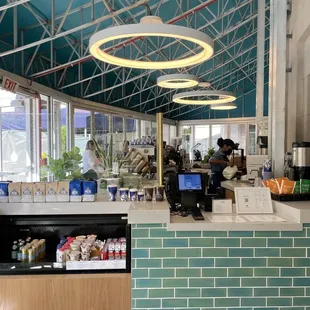 the interior of a restaurant