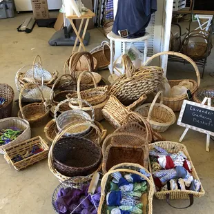 Borrow a basket, shears, and gardening gloves to pick your own lavender
