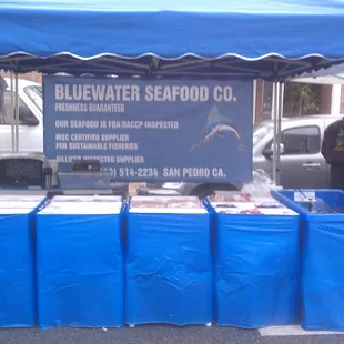 Our booth at the Farmers Market