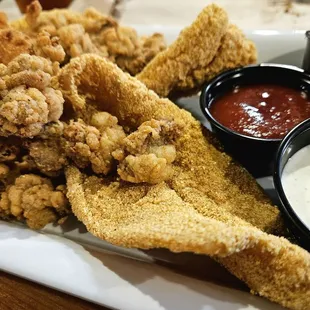 Catfish (thin) and oysters (micro).. I would assume a seasonal. Thing..