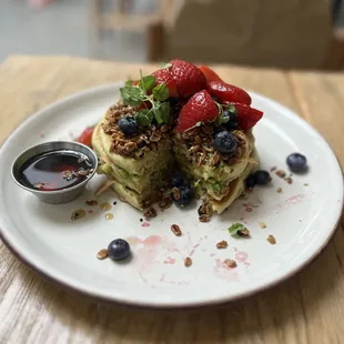 Cross section of the squash pancakes