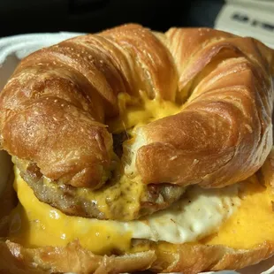 Still my go-to:  Sausage, Egg &amp; Cheese Croissant.