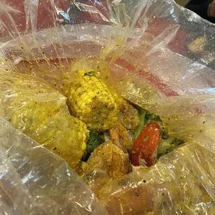 Seafood bag w/ Memphis Mix Sauce