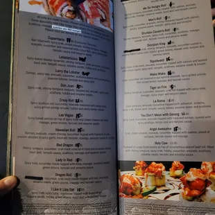 the menu