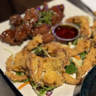 Chicken Karaage Chickenand softshell crab
