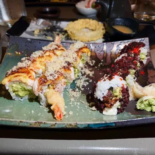 GOLDEN EBI ROLL (left) and SCARY SPIDER *GFa (right)