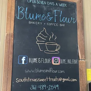 a sign for a bakery