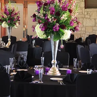 One of the beautiful table centerpieces