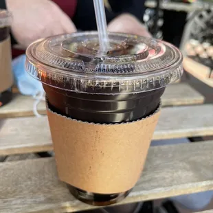 a cup of coffee on a table