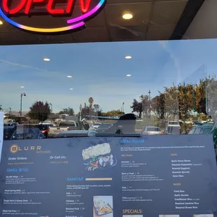 Menu outside!