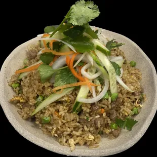 Spicy beef fried rice