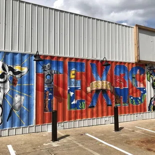 Texas themed mural