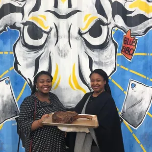 Pure happiness! Tomahawk Beef Ribs at Blu's Barbeque