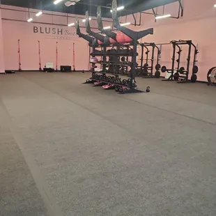 Inside workout area
