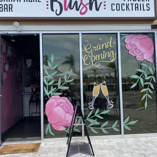 the front of the restaurant