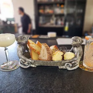 Bread basket.  They say it&apos;s different breads daily.