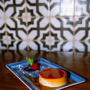 a dessert on a plate