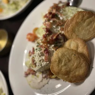 Wedge salad with Parmesan crisps