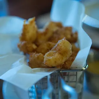 Pretzel-crusted Fried Cheddar Cheese Curds