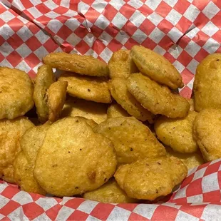 Over fried pickles