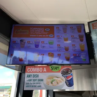 Drink Menu Items And a Special