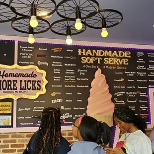 LOTS of soft serve flavors!