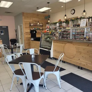 the inside of a restaurant