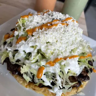 Rib eye sope with beans