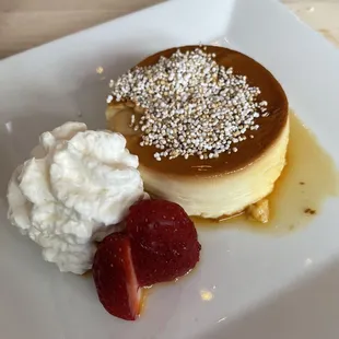 You definitely can't miss the flan!