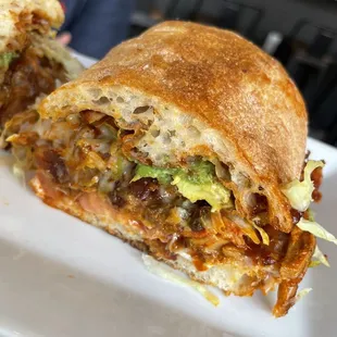 Al pastor torta was incredibly big and delicious