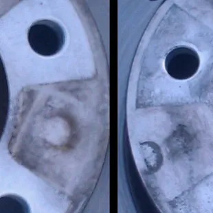 Rotors that i recieved as parts taking off my vehicle from 2 other vehicles look at rim hole imprints.