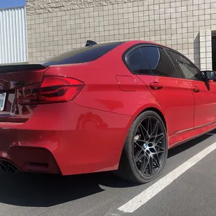 Rear passenger tire flat.