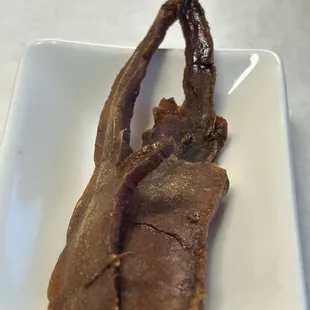 Red ginseng comes on the side with the Samgyetang Ginseng order.