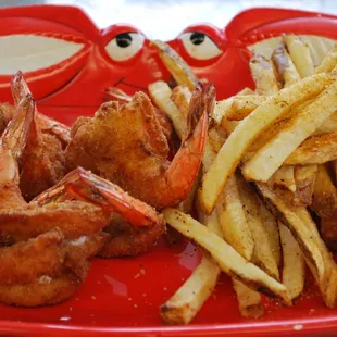 Fried Shrimp with French Fries