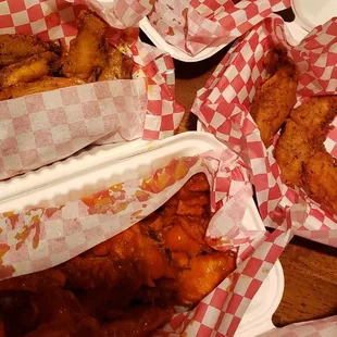 Fries, hot, mild and lemon pepper