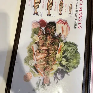 a menu for a seafood restaurant