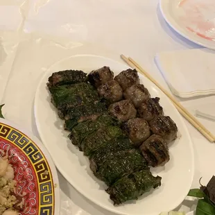 7 courses: 2 type of beef meatballs