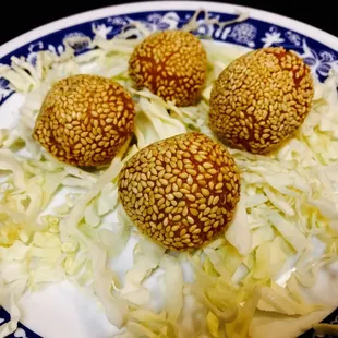 Our Mini Sesame Seed Ball with Red Bean. Have you tried them yet? (pronounced in Mandarin: ZHI MA CHIU)