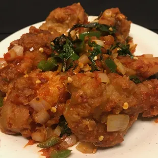 Special Spicy Basil Fried Chicken Wings