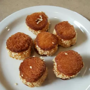 Unique sesame seed shrimp toast
